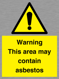 Warning This area may contain asbestos